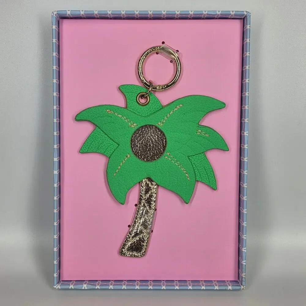 LILLY PULITZER PALM TREE GPS TAG HOLDER – AIRTAG COMPATIBLE – TRAVEL ACCESSORY